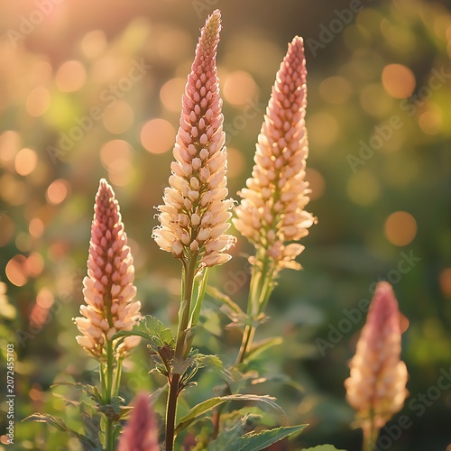Elegant Celosia Flowers in Sunlight - A Botanical Beauty.