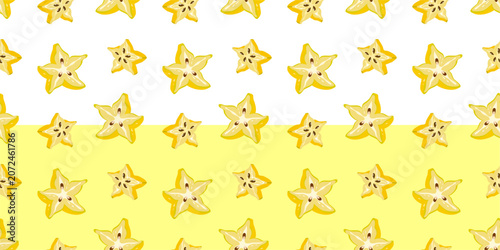 Фотография carambola pattern. starfruit pattern. starfruit slice pattern.