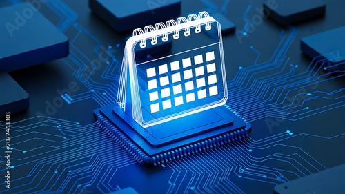 Digital calendar scheduling system with technology and time management