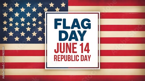 Flag day and republic day celebration with patriotic national banner
