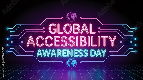 Global accessibility day digital awareness technology background design