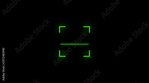 Green neon video frame, glowing video frame, neon video frame, green video frame