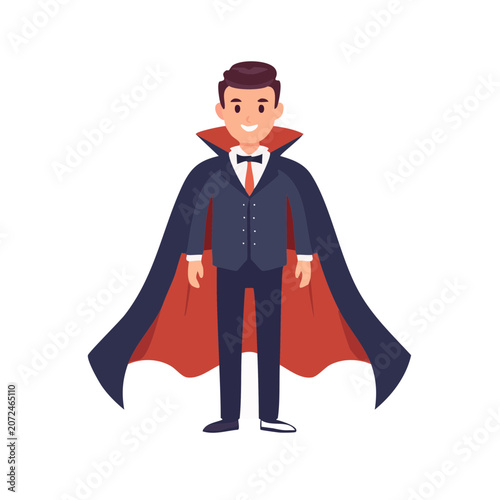 Vector illustration of magician in top hat