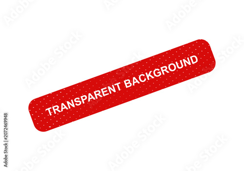 Red oval stamp with transparent background isolated on transparent background