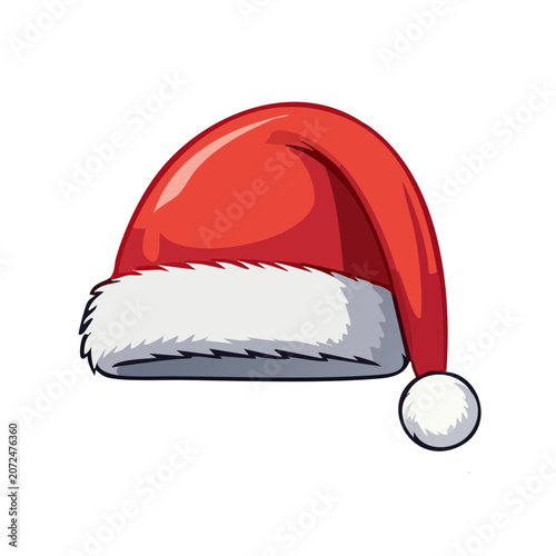 Red baseball cap vector illustration side view