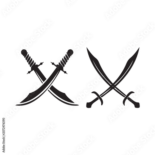 Swords Icon Vector Illustration.