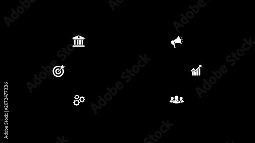 Abstract business infographics for analysis process and work management.