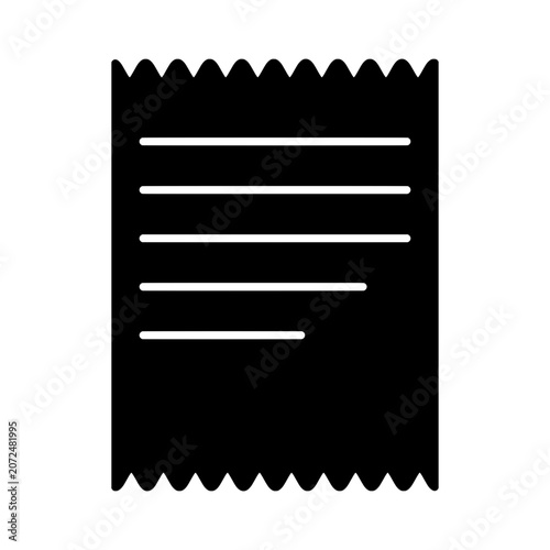 Invoice Document Solid Glyph Vector Icon