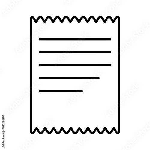 Invoice Document Outline Vector Icon