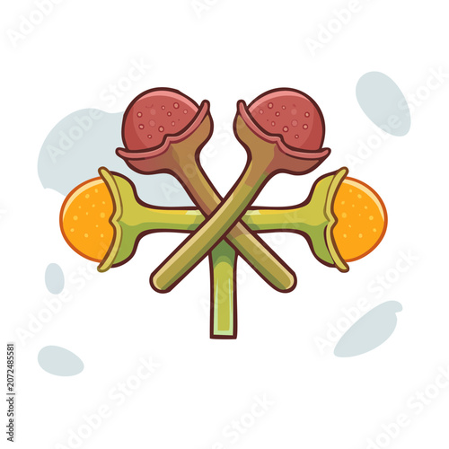 Yellow and orange butterfly vector design
