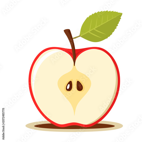 Cartoon penguin with heart and leaf
