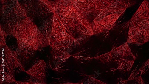Crimson Geometric Flow: an Evolving Dark Red Abstract Geometric Loop Background, Simple Kaleidoscope Wave Animation