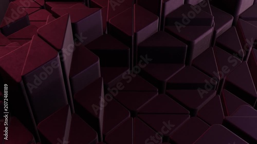 Dynamic Indigo Geometric Triangles Abstract Loop Background: a Textured, Evolving Digital Landscape