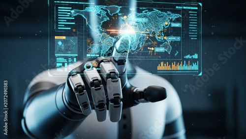 Robot Hand Interacting with Global Data Interface