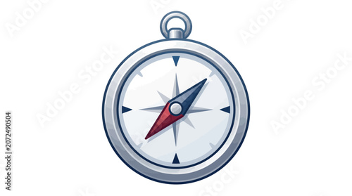 Vintage Style Magnetic Compass Illustration