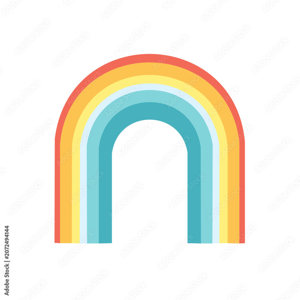 Fototapeta premium Rainbow arch vector illustration