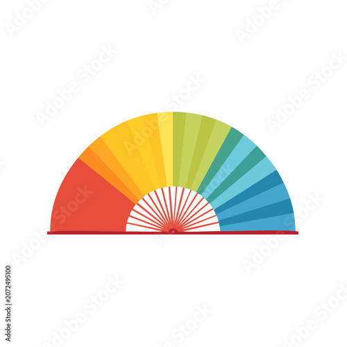 Color Wheel Fan Vector Illustration