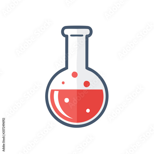 Laboratory Flask with Red Liquid Icon