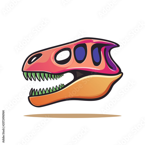 Pink and brown sneaker flat vector illustration