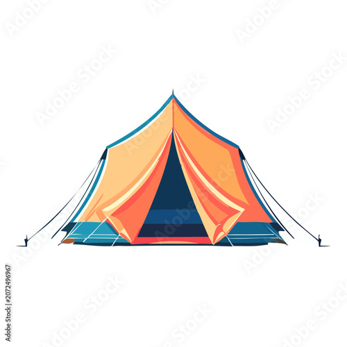 Red orange blue geometric pyramid vector