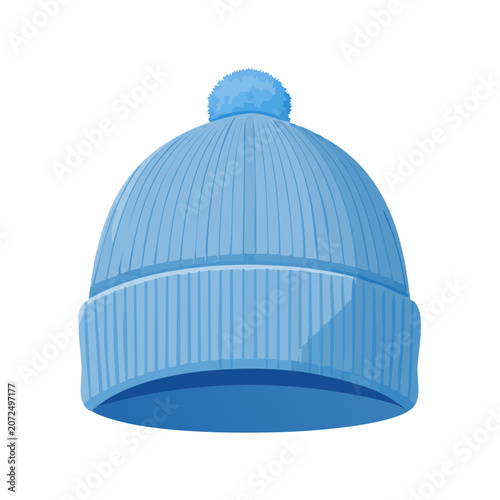 Blue and white umbrella flat illustration