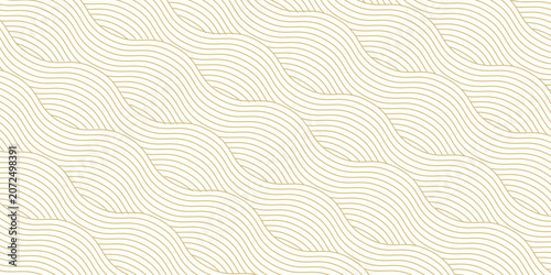 Yellow instant noodle, pasta and spaghetti texture with geometric wavy lines. Ramen, pasta vector pattern. Background abstract food illustration