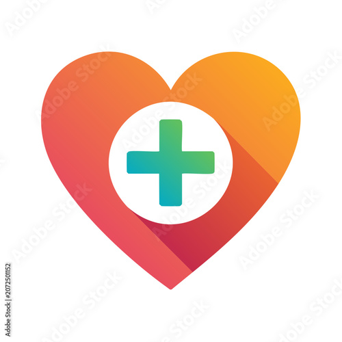 Medical cross icon flat design vector