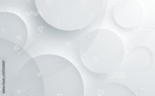 Modern abstract light silver background elegant circle shape design