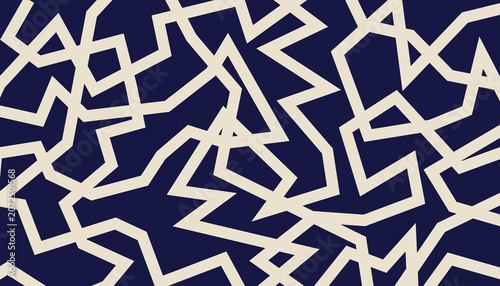 zig-zag with urban street art theme with indigo blue