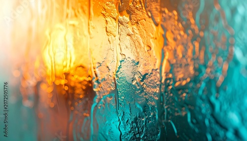 Abstract background with vibrant hues of orange and teal, evoking a sense of warmth and coolness