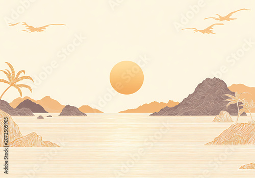 Sunset over the Tropical Islands
