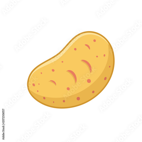 Flat illustration of a potato with eyes