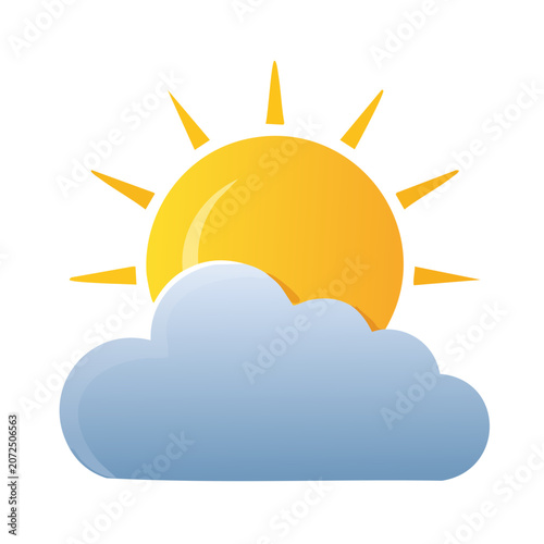 Sun and Cloud Weather Icon