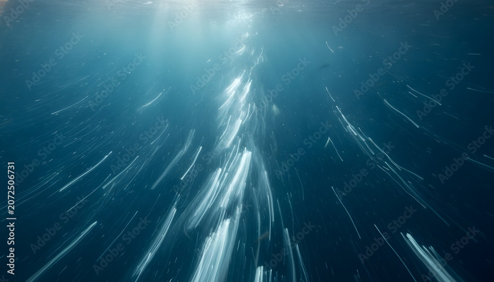 Obraz premium Underwater current visualization through motion blur