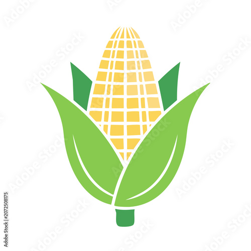Green bell pepper flat illustration