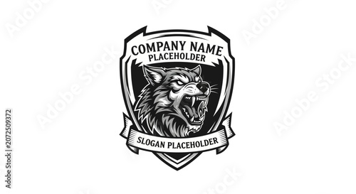 Celtic Dragon Emblem Logo Design