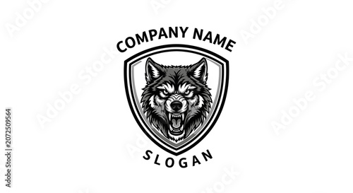 Bold Wolf Mascot Logo Design for Sports Team or Brand