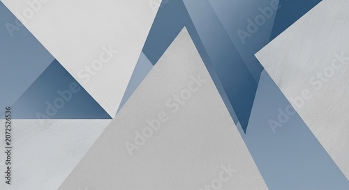 Abstract blue and white geometric triangle pattern background.