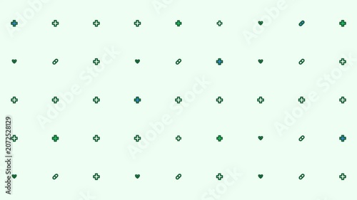 Medical Healthcare Icon Grid Background Motion Graphic for Hospital Website and Wellness Presentation Template
