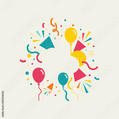 Colorful balloons and party decorations.