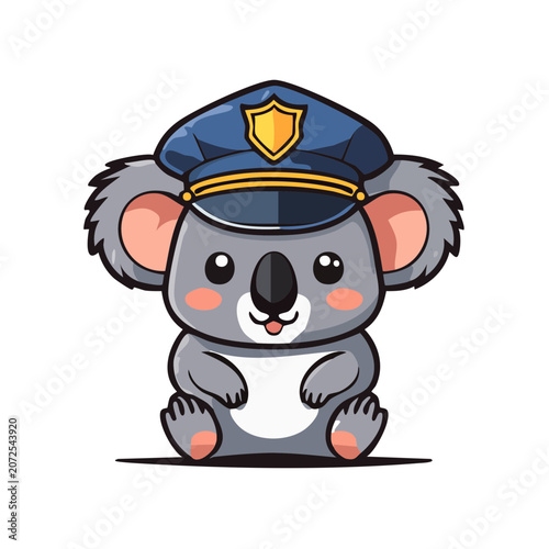 Cartoon gray elephant wearing hat and bow tie