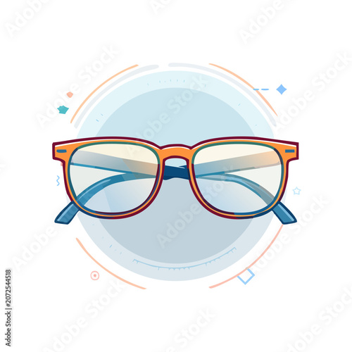 Flat vector illustration of stylish glasses