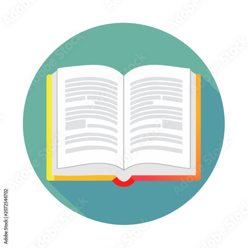 Open book flat vector icon