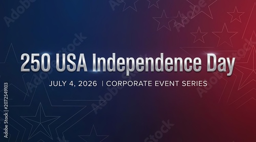 USA Independence Day typography celebrates freedom with festive stars and colors