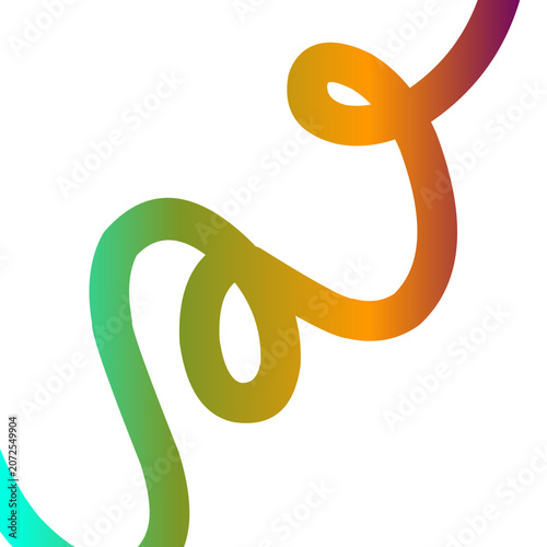 Colorful Gradient Swirl Line