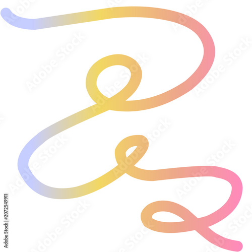 Colorful Gradient Swirl Line