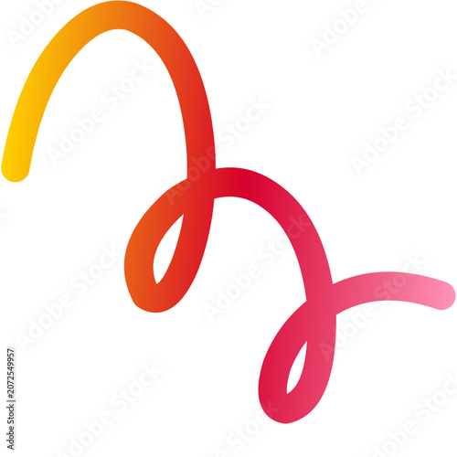Colorful Gradient Swirl Line
