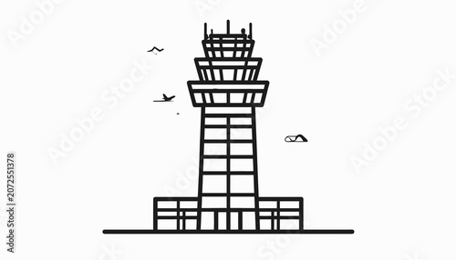 Control Tower Airport Architecture Design.