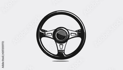 Steering Wheel Close Up View.