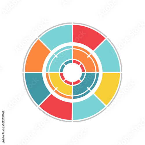 Olympic rings flat vector design